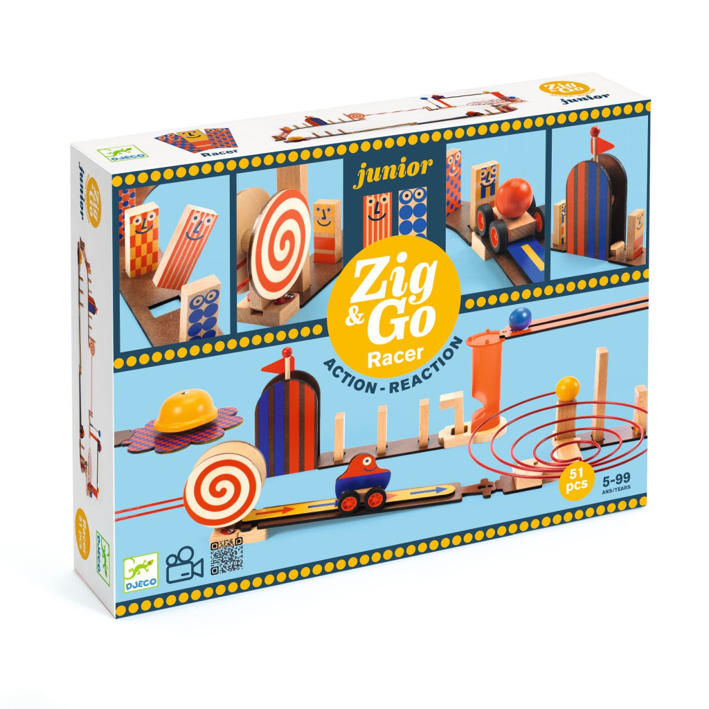 Építőjáték - Forgalmas, 51 db-os - Zig & Go Junior - Racer – fő nézet