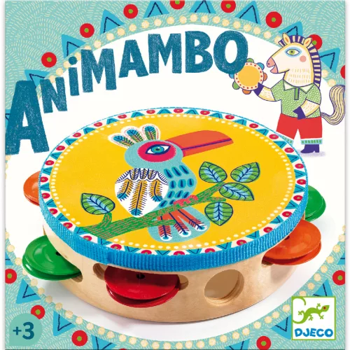 Djeco Játékhangszer - Csörgődob - Tambourine, 3–5 év, Többszínű