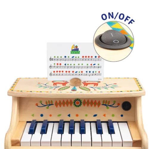 Djeco Játékhangszer - Zongora - Electronic Piano, 3–5 év, Többszínű