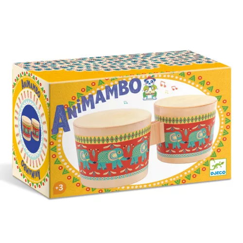 Djeco Játékhangszer - Bongo dob - Bongo, 3–5 év, Többszínű