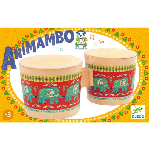 Djeco Játékhangszer - Bongo dob - Bongo, 3–5 év, Többszínű