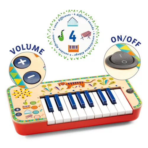 Djeco Játékhangszer - Szintetizátor - Synthesizer, 3–5 év, Többszínű