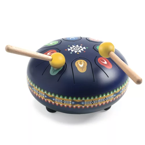 Djeco Játékhangszer - Rezgőnyelves acél dob - Metal drum, 3–5 év, Többszínű