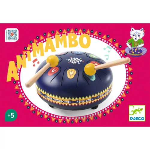 Djeco Játékhangszer - Rezgőnyelves acél dob - Metal drum, 3–5 év, Többszínű