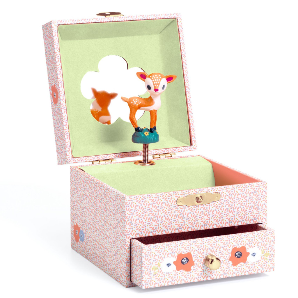 Zenélő ékszerdoboz - Szende őz - Wood fawn – fő nézet