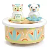 Djeco Mozgó figurás zenedoboz - Maci és bagoly - BabyMusic, 0–2 év, Többszínű