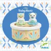 Djeco Mozgó figurás zenedoboz - Maci és bagoly - BabyMusic, 0–2 év, Többszínű