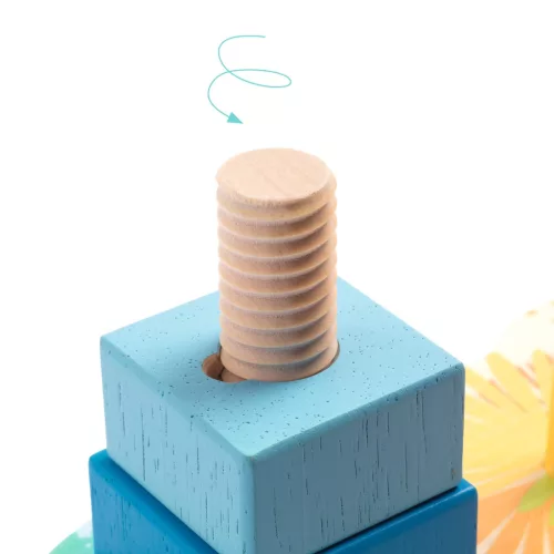 Djeco Toronyépítő - Sokoldalú - Multi Stack, 3–5 év, Többszínű