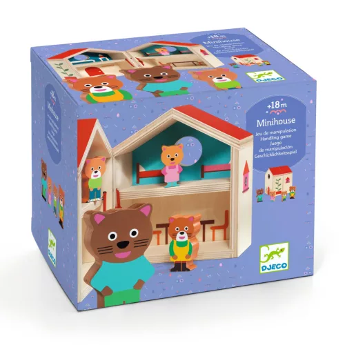 Djeco Minivilág - Miniház - Minihouse, 3–5 év, Többszínű