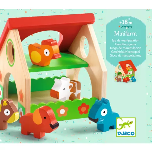 Djeco Minivilág - Minitanya - Minifarm, 3–5 év, Többszínű