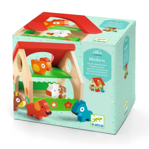 Djeco Minivilág - Minitanya - Minifarm, 3–5 év, Többszínű