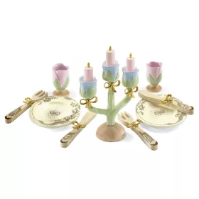 Djeco Szerepjáték - Hercegnők étkészlete - Dishes of princesses, 3–5 év, Többszínű