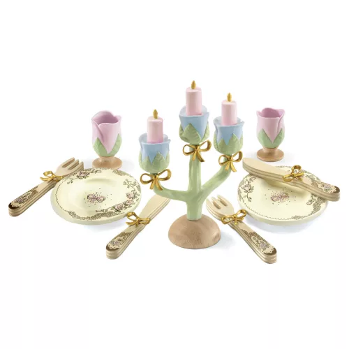 Djeco Szerepjáték - Hercegnők étkészlete - Dishes of princesses, 3–5 év, Többszínű