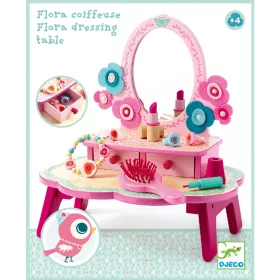 Djeco Szerepjáték - Flóra pipere asztala - Flora dressing table, 3–5 év, Többszínű
