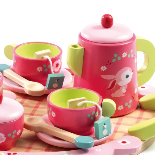 Djeco Szerepjáték - Lili Rose tea parti készlet - Lili Rose's tea party, 3–5 év, Rózsaszín