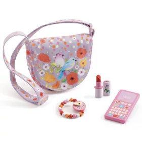 Djeco Szerepjáték - Madárkás válltáska kiegészítőkkel - Birdie bag and accessories, 3–5 év, Többszínű