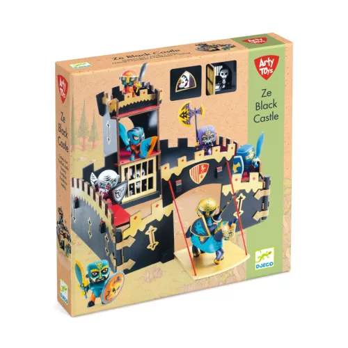 Djeco Arty Toys - Fekete lovagvár - Ze Black Castel, 3–5 év, Vegyes anyag