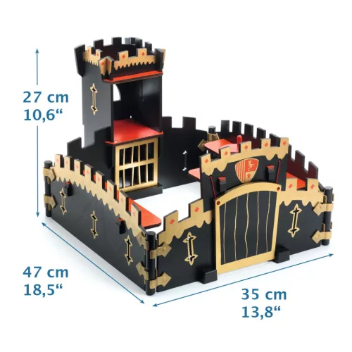 Djeco Arty Toys - Fekete lovagvár - Ze Black Castel, 3–5 év, Vegyes anyag