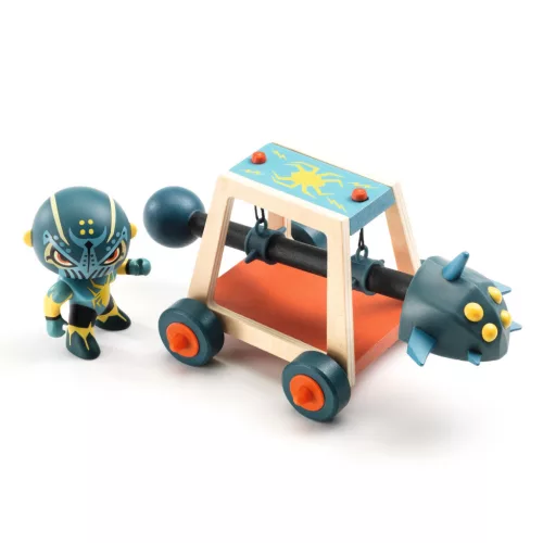 Djeco Arty Toys - Lovag - Pókharcos faltörő kossal - Spider attak, 3–5 év, Többszínű