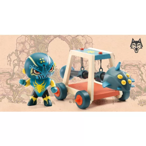 Djeco Arty Toys - Lovag - Pókharcos faltörő kossal - Spider attak, 3–5 év, Többszínű