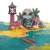 Djeco Arty Toys Óriás puzzle - Kalóz világ, 30 db-os - Giant puzzle-Battle, 6–8 év, Többszínű