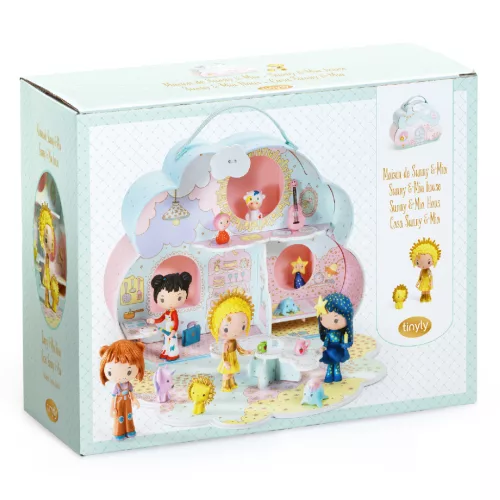 Djeco TINYLY álomvilág babaház - Napocska és Mia - Sunny & Mia house, 0–2 év, Többszínű