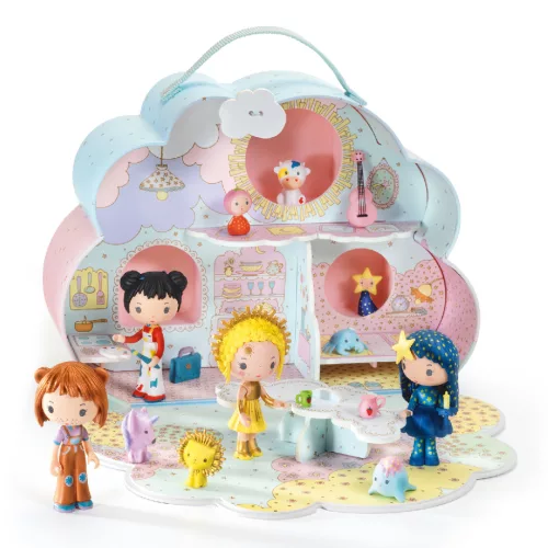 Djeco TINYLY álomvilág babaház - Napocska és Mia - Sunny & Mia house, 0–2 év, Többszínű