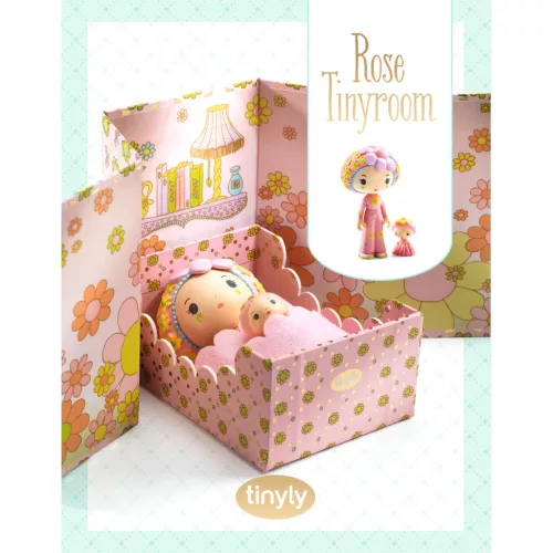 Djeco TINYLY álomvilág - Rózsaszín apró szoba - Rose Tinyroom, 3–5 év, Vegyes anyag