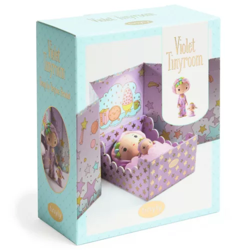 Djeco TINYLY álomvilág - Lila apró szoba - Violet Tinyroom, 3–5 év, Vegyes anyag