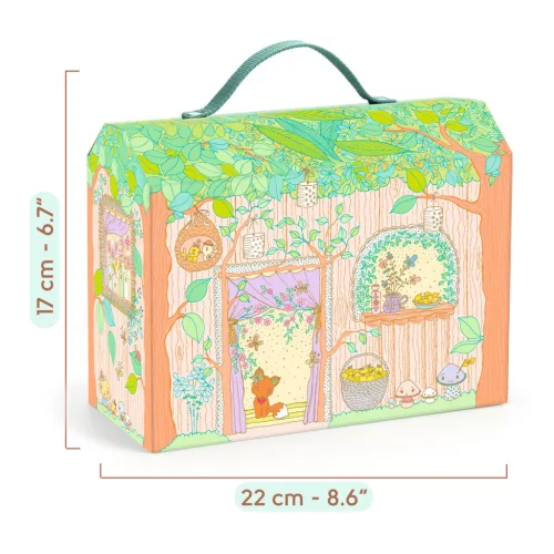 Djeco TINYLY álomvilág babaház - Szilvia és Rókica háza - Sylvia & Fox’s house in the woods, 0–2 év, Többszínű