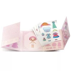 Djeco TINYLY álomvilág - Miss Lilypink ruhatára - Stickers removable, 3–5 év, Rózsaszín