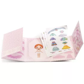 Djeco TINYLY álomvilág - Miss Lilyruby ruhatára - Stickers removable, 3–5 év, Többszínű