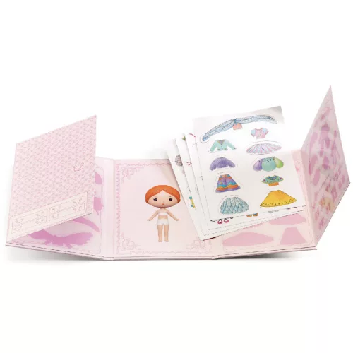 Djeco TINYLY álomvilág - Miss Lilyruby ruhatára - Stickers removable, 3–5 év, Többszínű
