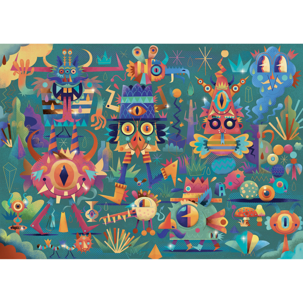 Varázs puzzle - Szörny parti, 50 db-os - Monster party – alternatív kép 2