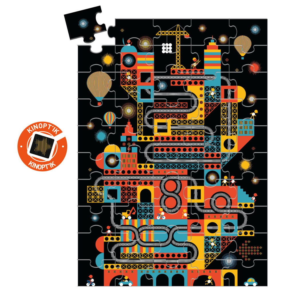 Varázs puzzle - Városi nyüzsgés, 100 db-os - The lively city – alternatív kép 1