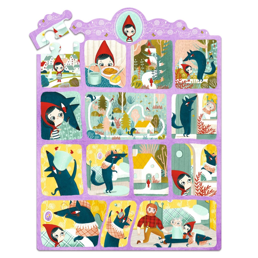 Mese puzzle - Piroska és a farkas, 35 db-os - Little Red Riding Hood – alternatív kép 1