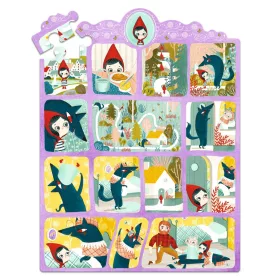 Djeco Mese puzzle - Piroska és a farkas, 35 db-os - Little Red Riding Hood, 6–8 év, Papír / Karton