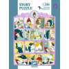 Djeco Mese puzzle - Piroska és a farkas, 35 db-os - Little Red Riding Hood, 6–8 év, Papír / Karton