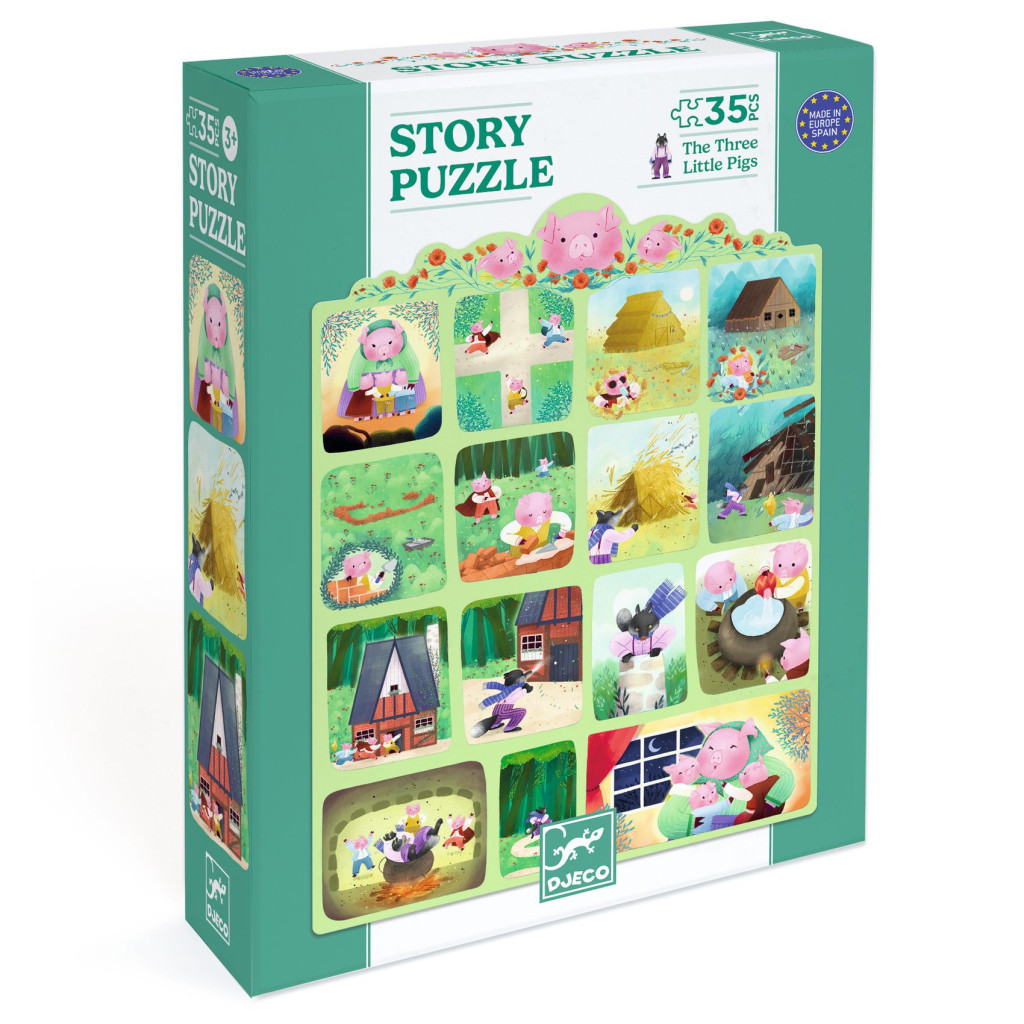 Mese puzzle - A három kismalac, 35 db-os - The Three Little Pigs – fő nézet