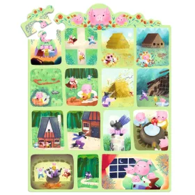 Djeco Mese puzzle - A három kismalac, 35 db-os - The Three Little Pigs, 6–8 év, Többszínű