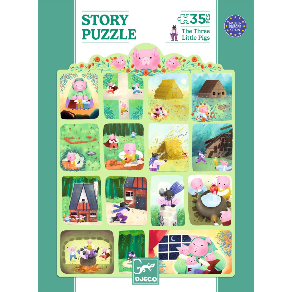 Mese puzzle - A három kismalac, 35 db-os - The Three Little Pigs – alternatív kép 2