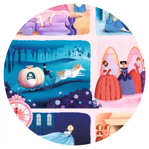 Djeco Mese puzzle - Hamupipőke, 54 db-os - Cinderella, 6–8 év, Többszínű
