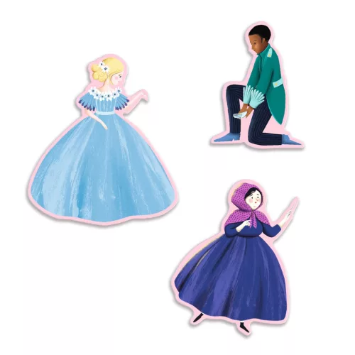 Djeco Mese puzzle - Hamupipőke, 54 db-os - Cinderella, 6–8 év, Többszínű