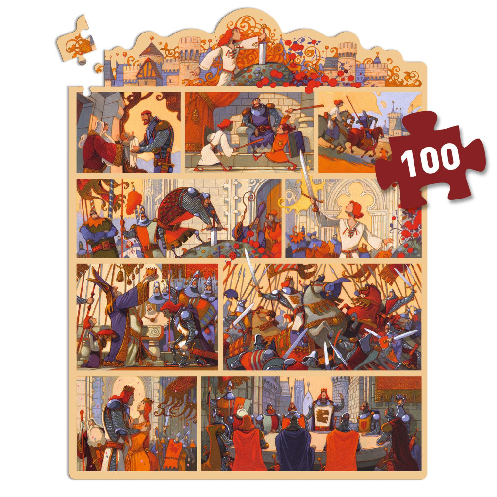 Mese puzzle - Artúr király, 100 db-os - The King Arthur – alternatív kép 1