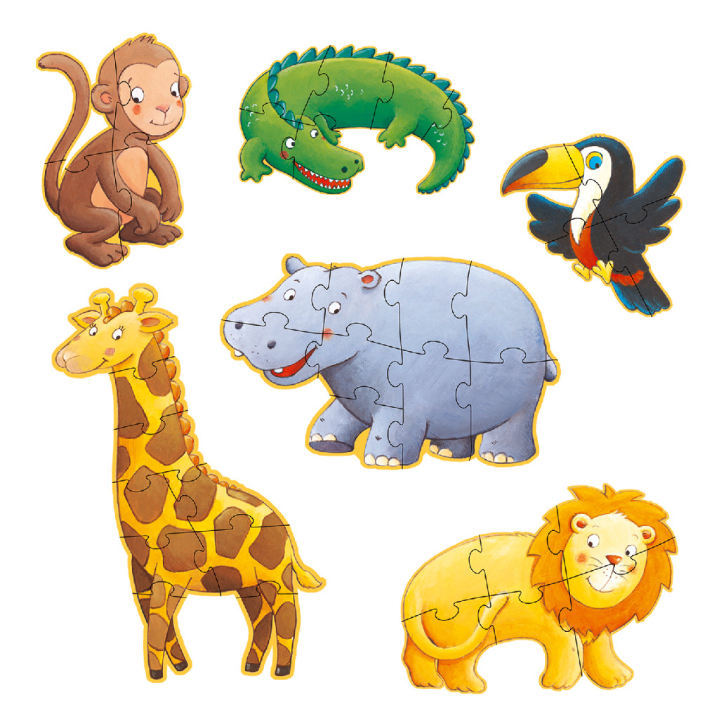 Óriás puzzle - Marmoset és barátai, 4-6-9 db-os - Marmoset & friends – alternatív kép 2