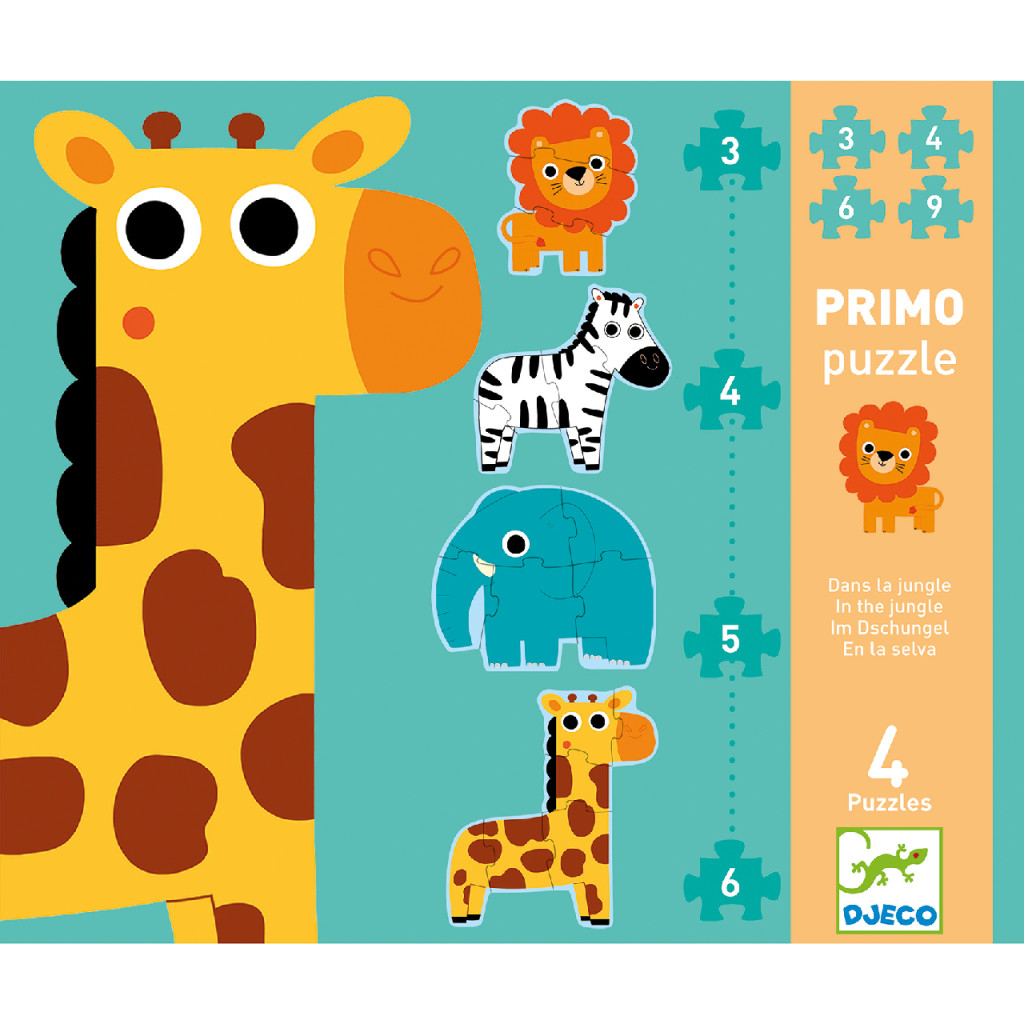 Primo puzzle - A szavannán, 3-4-5-6 db-os – alternatív kép 1