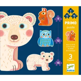 Primo puzzle - Az erdőben, 9-12-16 db-os
