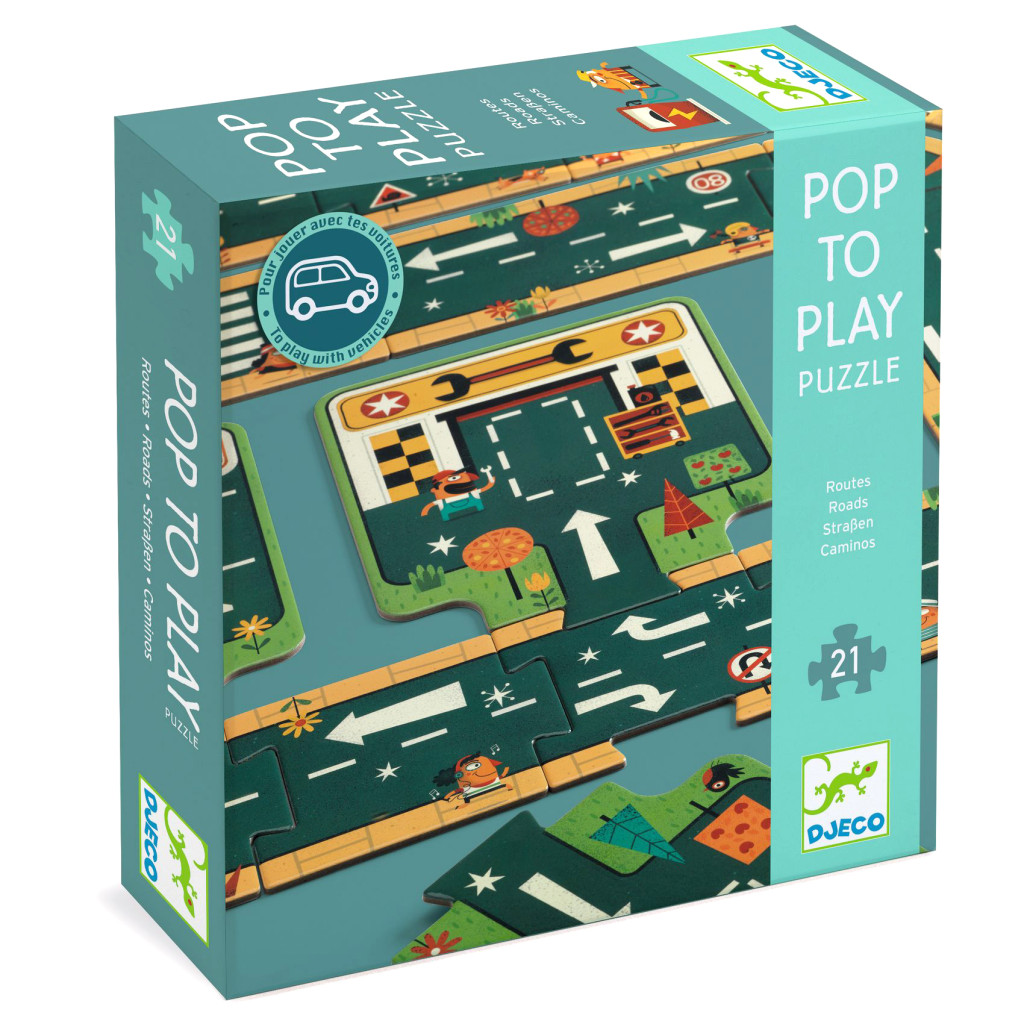 Óriás puzzle - Utak, irányok, 21 db-os - Roads – fő nézet