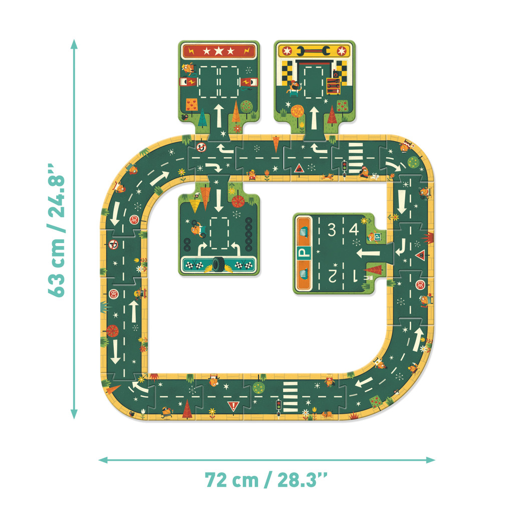 Óriás puzzle - Utak, irányok, 21 db-os - Roads – alternatív kép 3