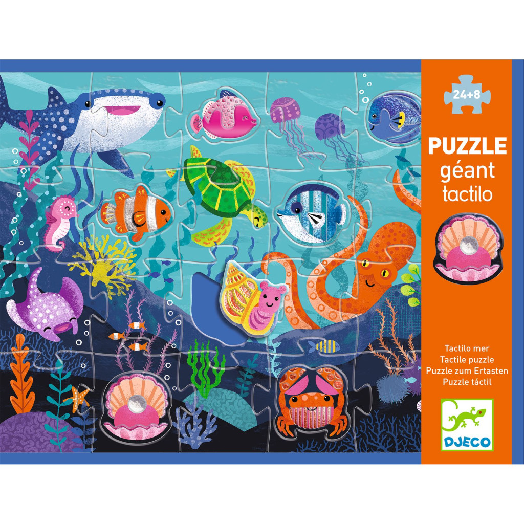 Óriás puzzle - Tengerlakók, 24+8 db-os - Taktilo sea – alternatív kép 1